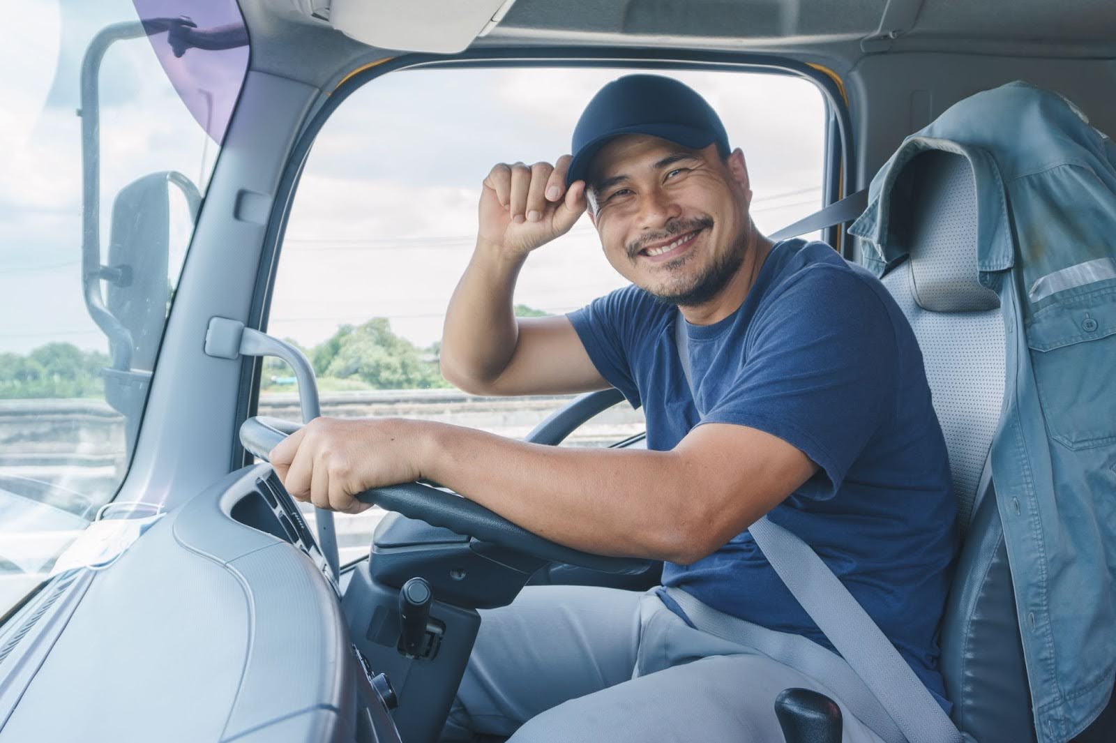 A trucker with a CDL license building his career.